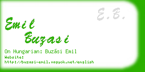 emil buzasi business card